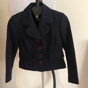 Talbots Black cropped blazer/jacket.
